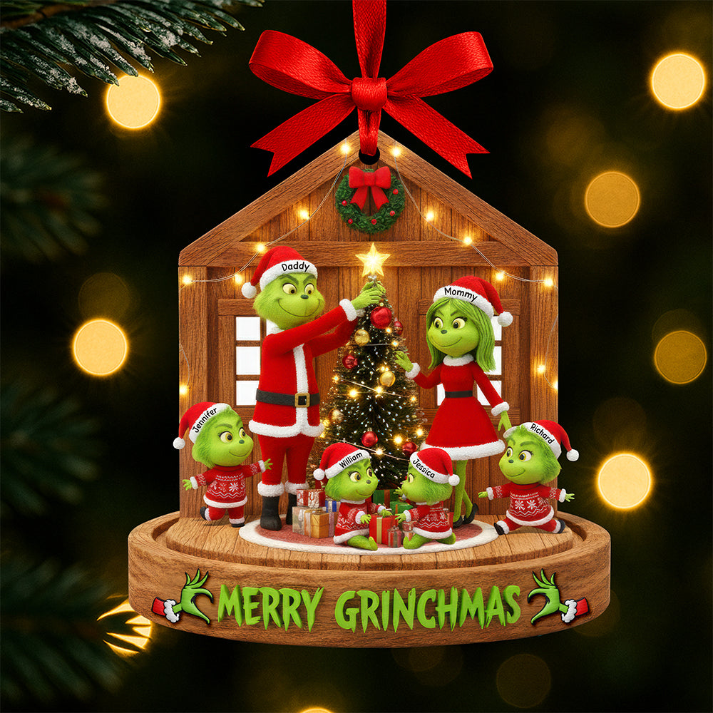 Fun Green Family Christmas Ornament, Personalized Gifts For Family - Cute Christmas Tree Gift Idea Fun Green Family Christmas Ornament, Personalized Gifts For Family - Cute Christmas Tree Gift Idea
