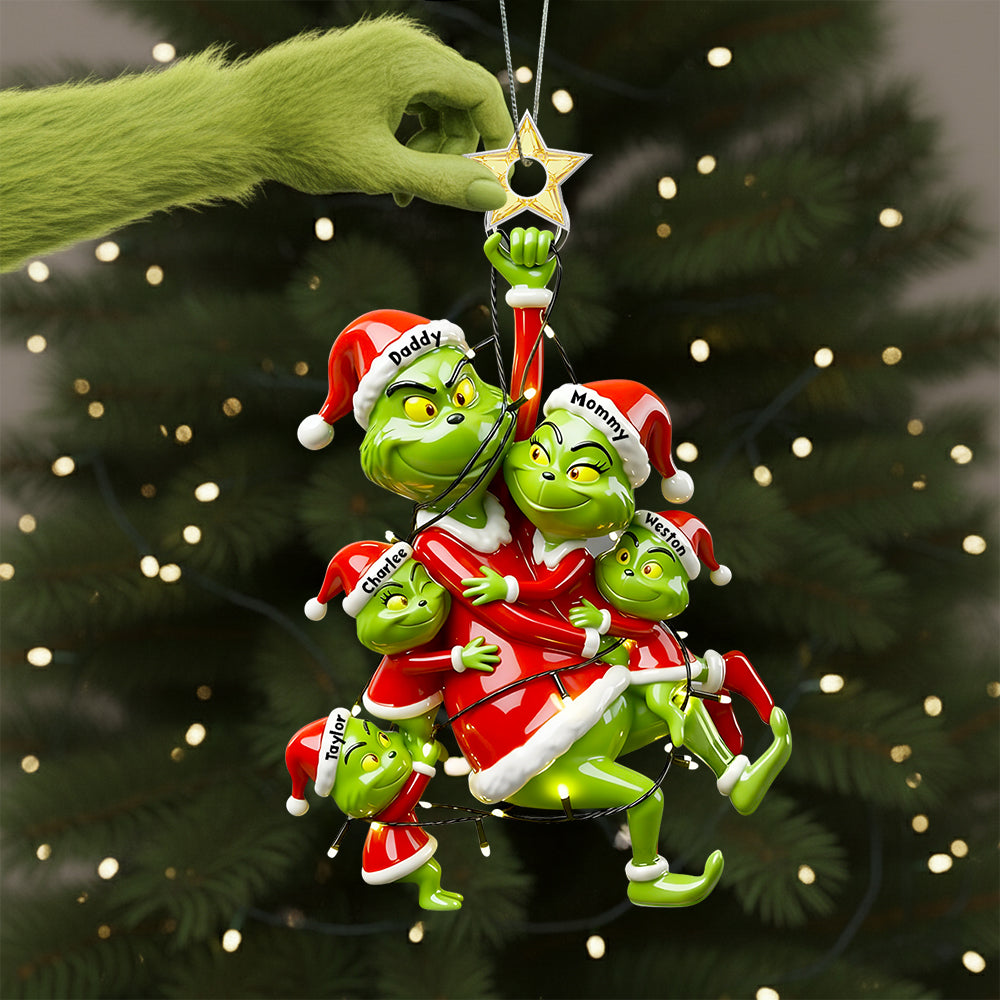 Fun Playing Family Hangng Ornament - Personalized Gifts For Family - Holiday Tree Decoration Gift Fun Playing Family Hangng Ornament - Personalized Gifts For Family - Holiday Tree Decoration Gift