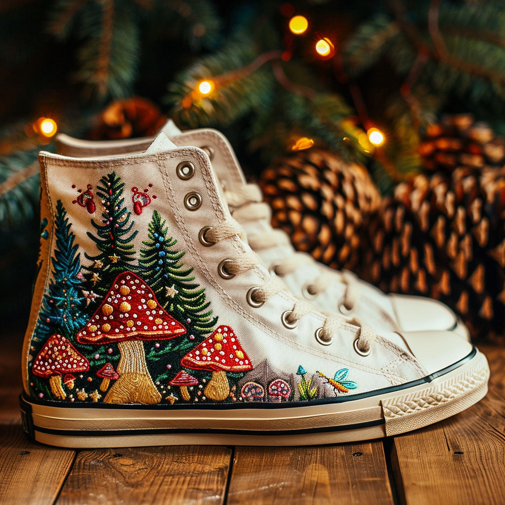 Fungi Folk Canvas High Tops Merch For Men