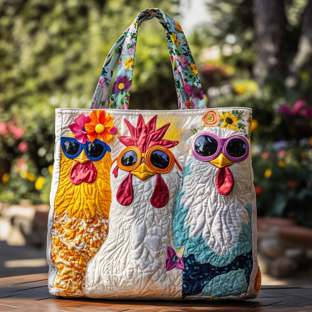 Funky Flock Quilted Tote Bag Top Gifts For Farmers