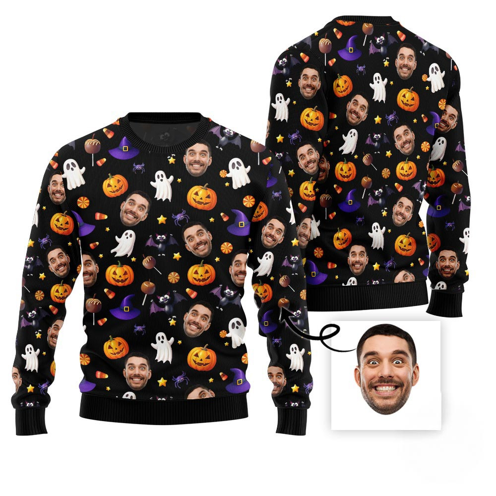 Funny All Over Print Custom Halloween Sweater For Men Ugly Christmas Sweaters For Sale