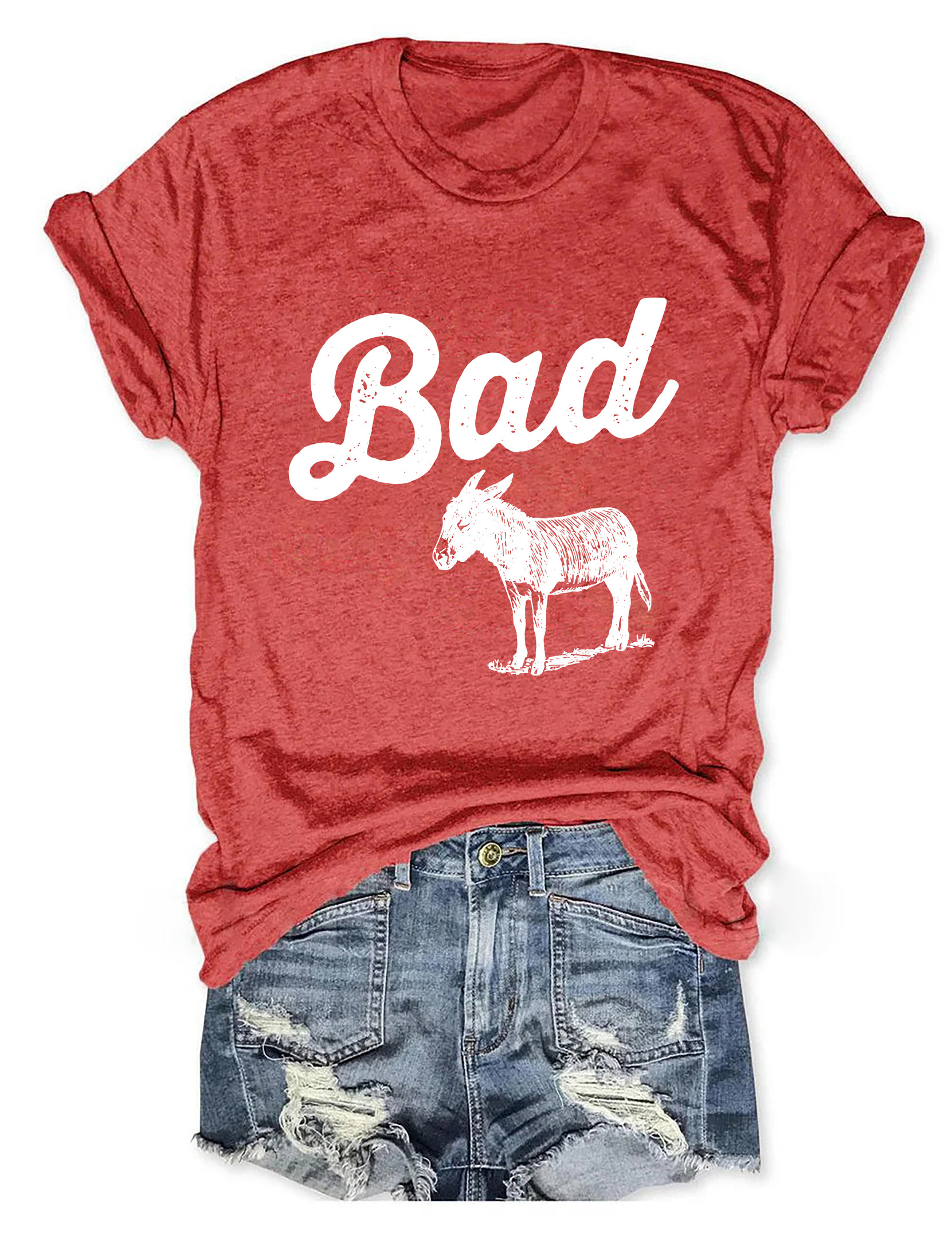 Funny Bad Ass Donkey T-Shirt Animal Themed Hilarious Shirt Funny Gift Ideas
