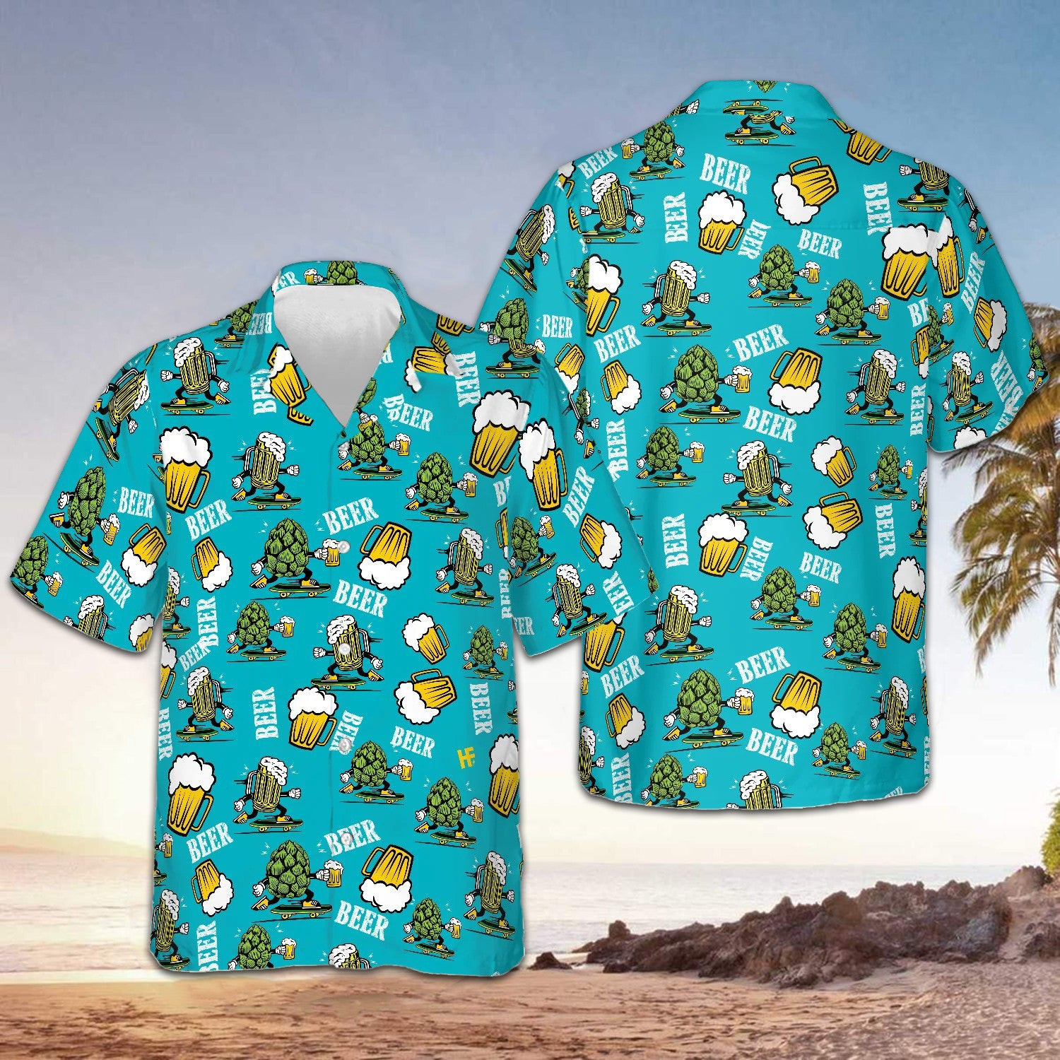 Funny Beer Hawaiian Shirt Beach Short Sleeve Button Up Shirt Gifts For Beer Lovers