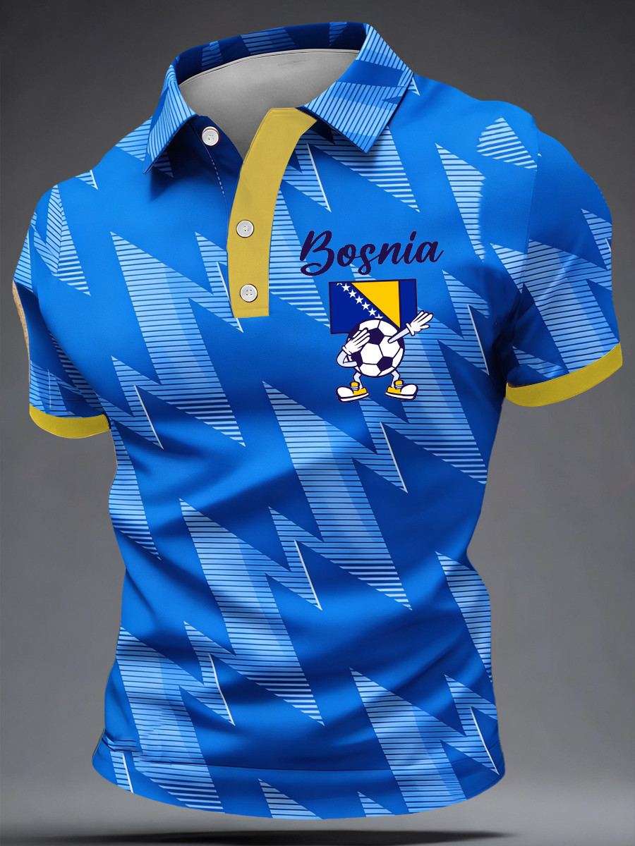 Funny Bosnia Soccer Polo Shirt FIFA World Cup 2026 Clothing Gift For Bosnia Fan