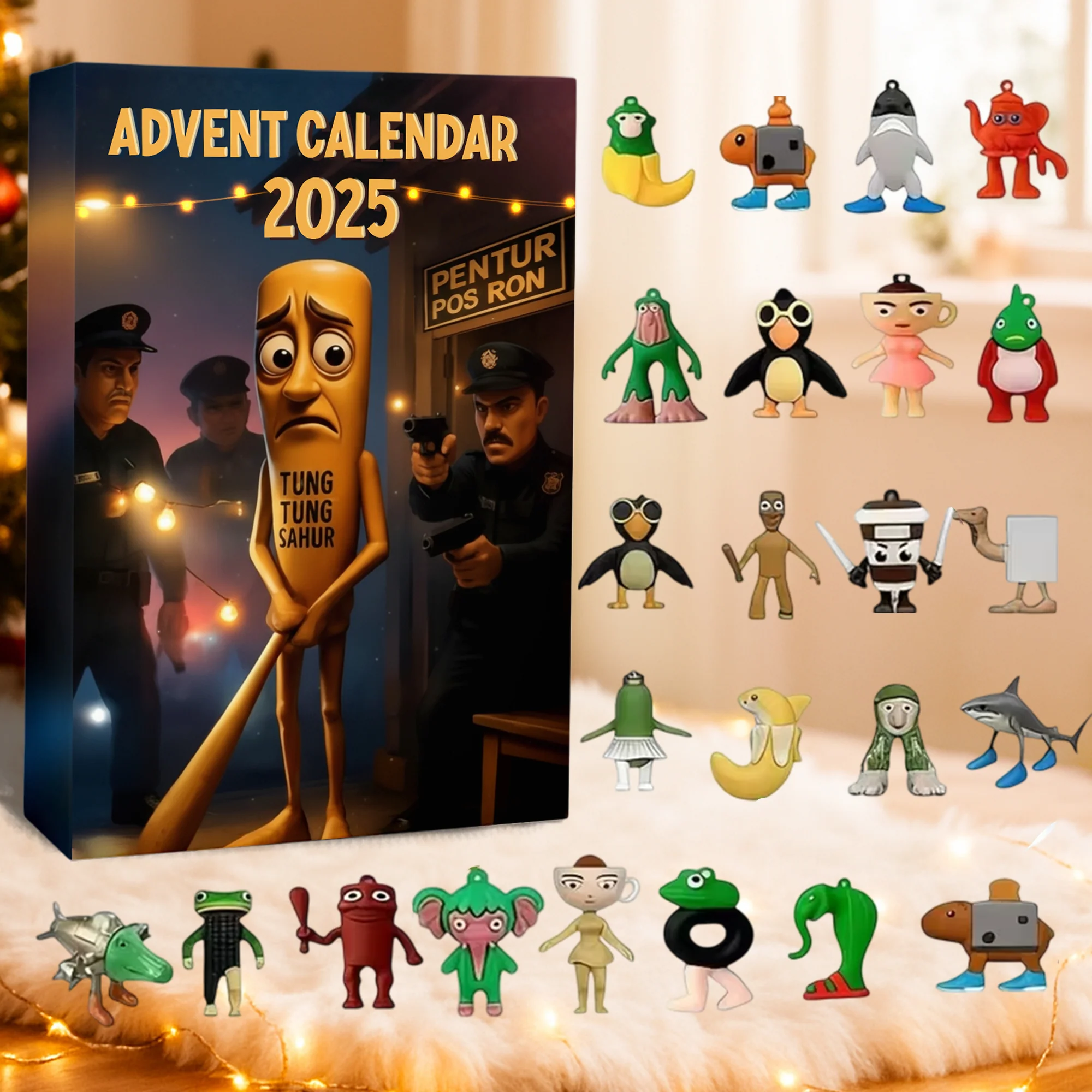 Funny Brainrot Characters Ornament Advent Calendar Funny Advent Calendar Xmas Gift Ideas