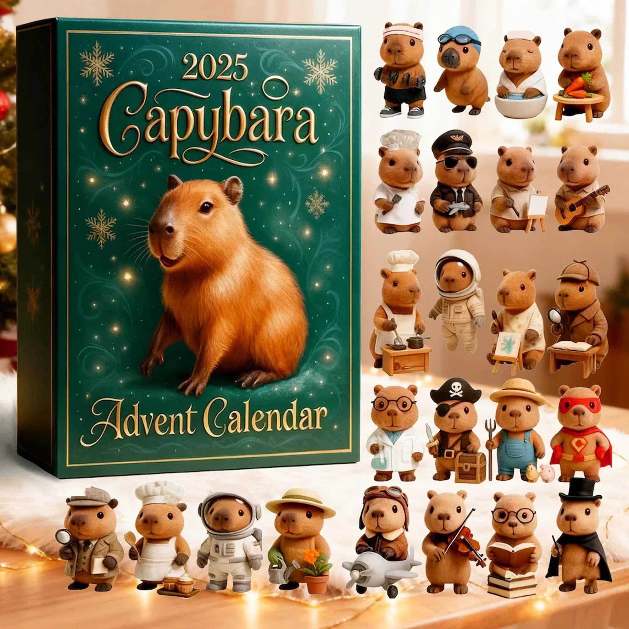 Funny Capybara Ornament Advent Calendar 2025 Christmas Advent Calendar Xmas Gift Ideas
