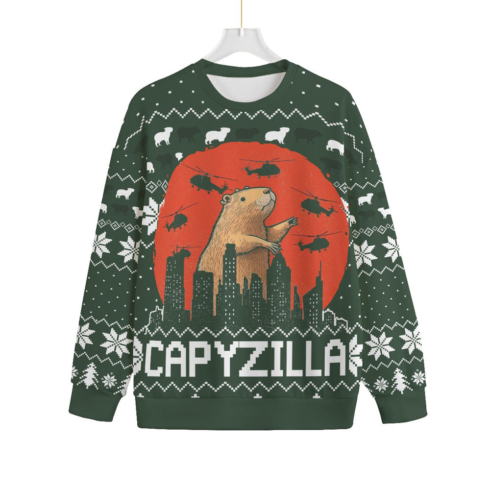 Funny Capybara Plus Size Ugly Sweater For Women Exclusive Christmas Sweater Merch Gift Edition