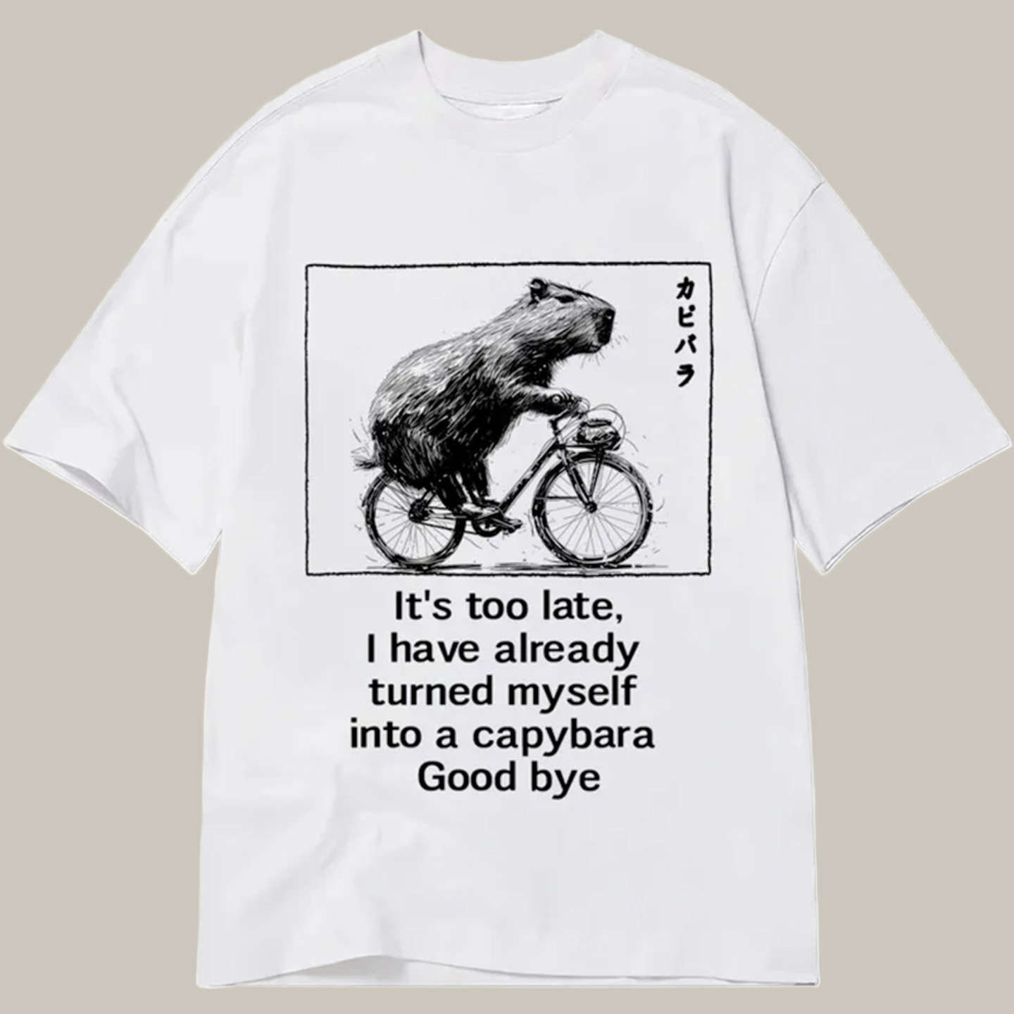 Funny Capybara Riding A Bicycle Classic Shirt Funny Animal T-Shirt Christmas Gifts For Him