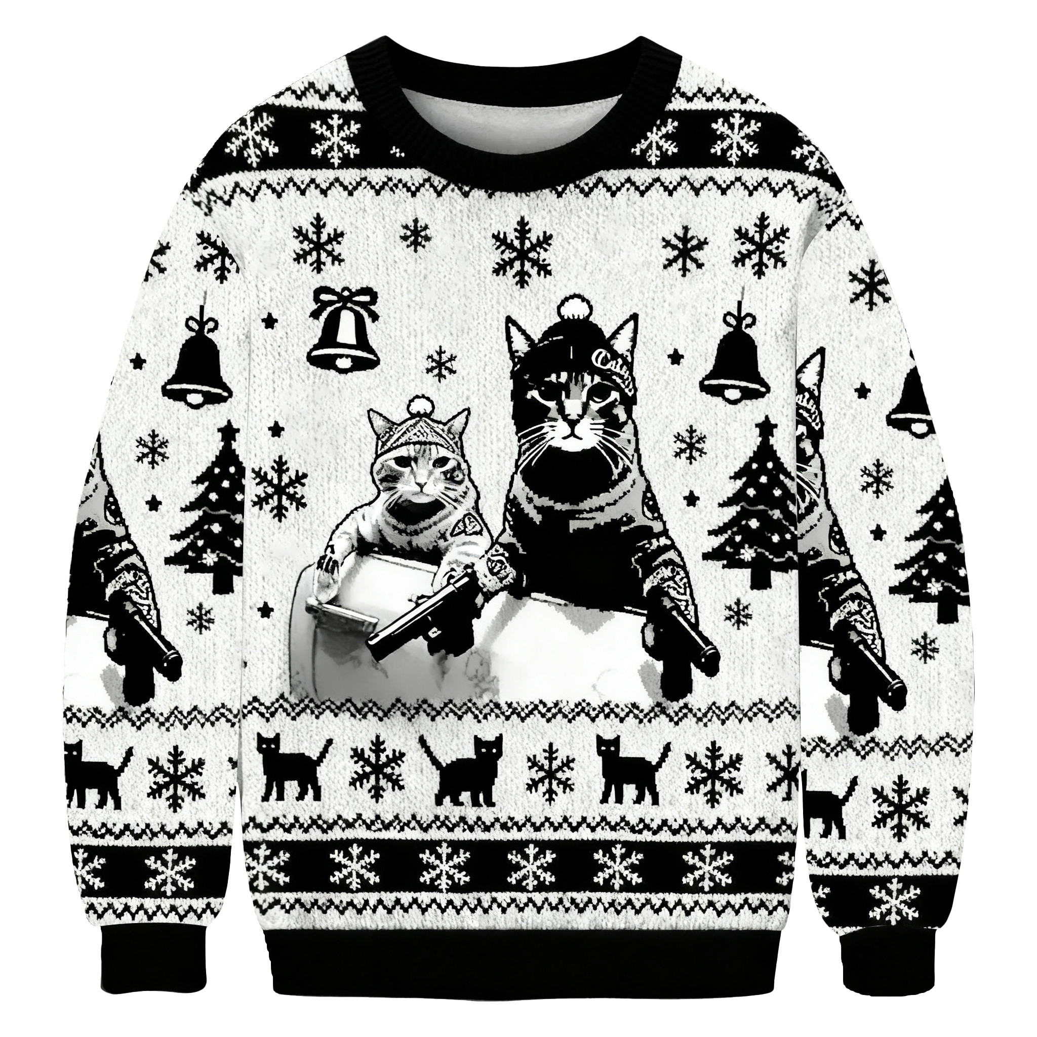 Funny Cat Gang Christmas Ugly Sweater Funny Animal Sweater Good Christmas Gifts
