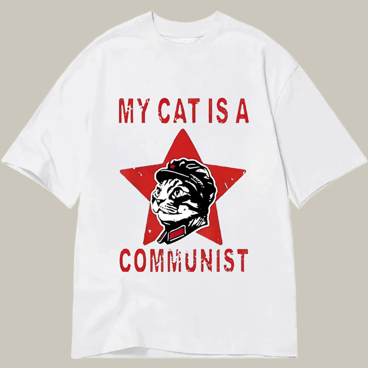 Funny Cat Is A Communist Classic Shirt Funny Graphic T-Shirt Christmas Gift Ideas For Wife