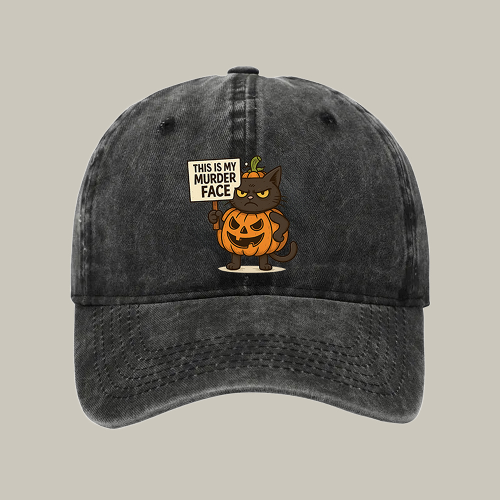 Funny Cat This Is My Murder Face Washed Cap Cute Baseball Cap Best Gifts For Cat Lovers