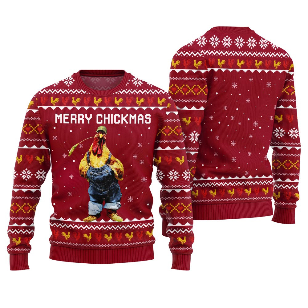 Funny Chicken Ugly Christmas Sweater For Women Holiday Gift Merch That Everyone Will Adore