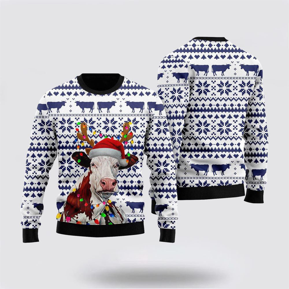 Funny Christmas Cow Ugly Christmas Sweater Best Christmas Gifts For Women 2024