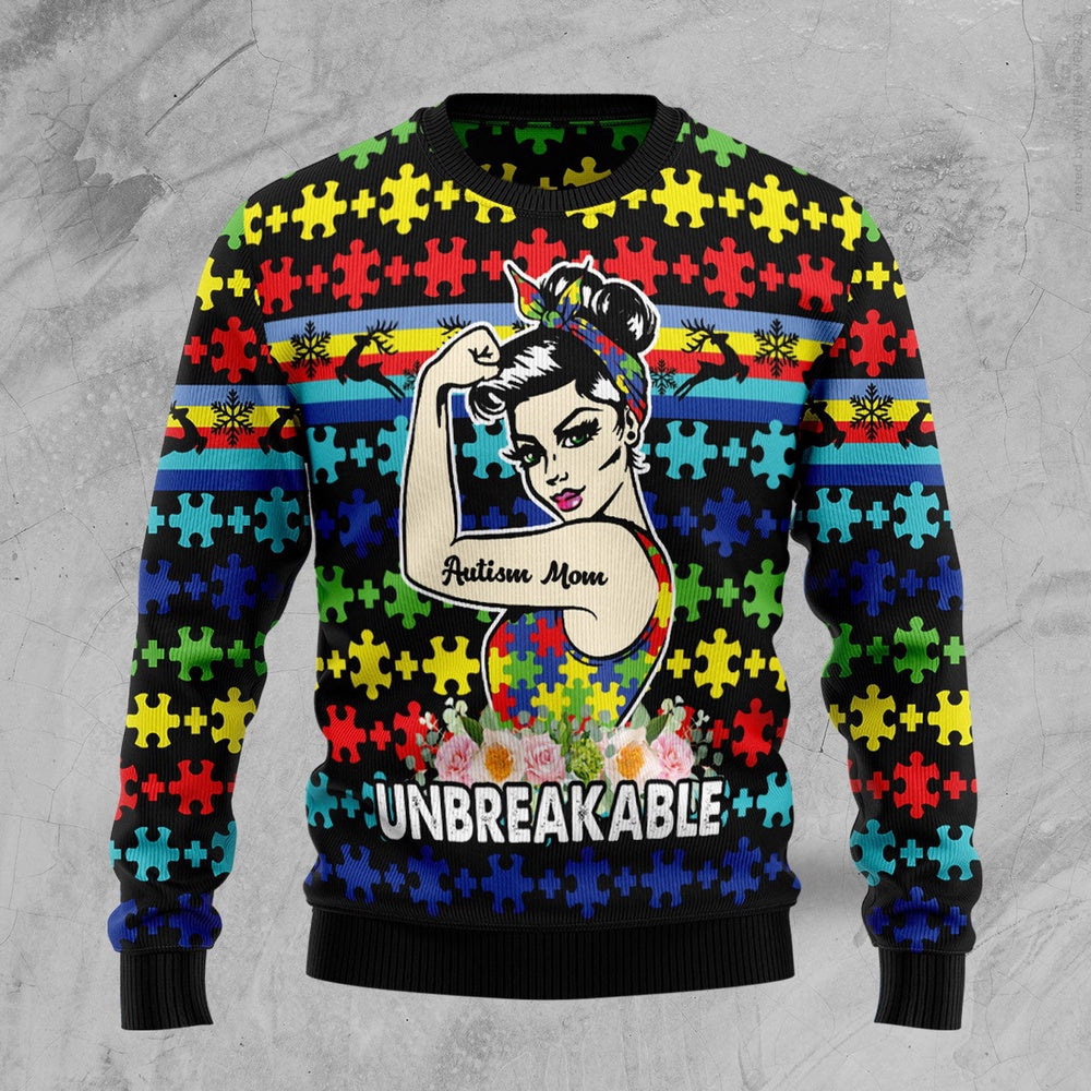 Funny Christmas Sweater Autism Mom Ugly Christmas Sweater Best Secret Santa Gifts