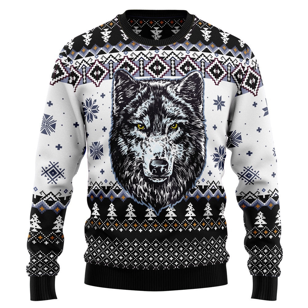 Funny Christmas Sweater Awesome Wolf Ugly Christmas Sweater Best Secret Santa Gifts