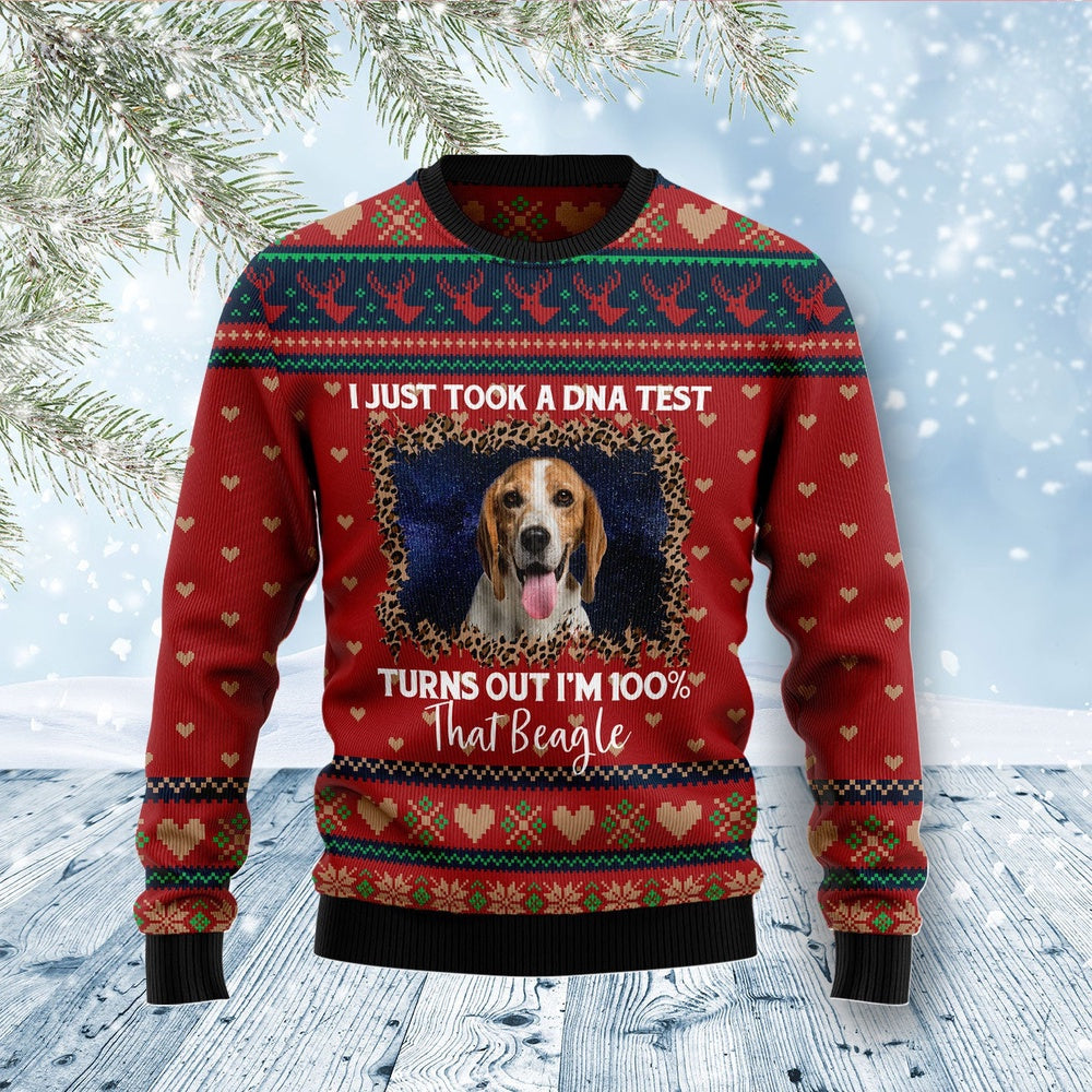 Funny Christmas Sweater Beagle Dna Ugly Christmas Sweater Holiday Gift Ideas