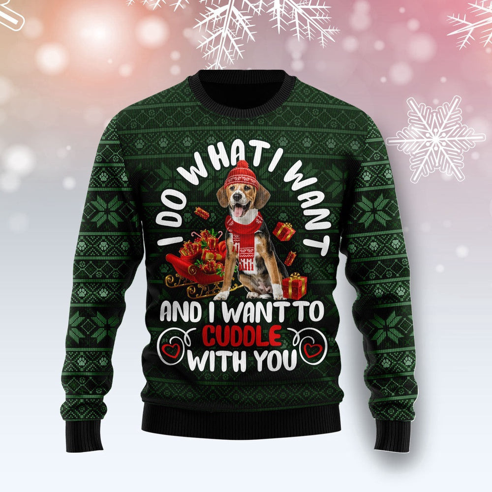 Funny Christmas Sweater Beagle I Want Ugly Christmas Sweater Holiday Gift Ideas