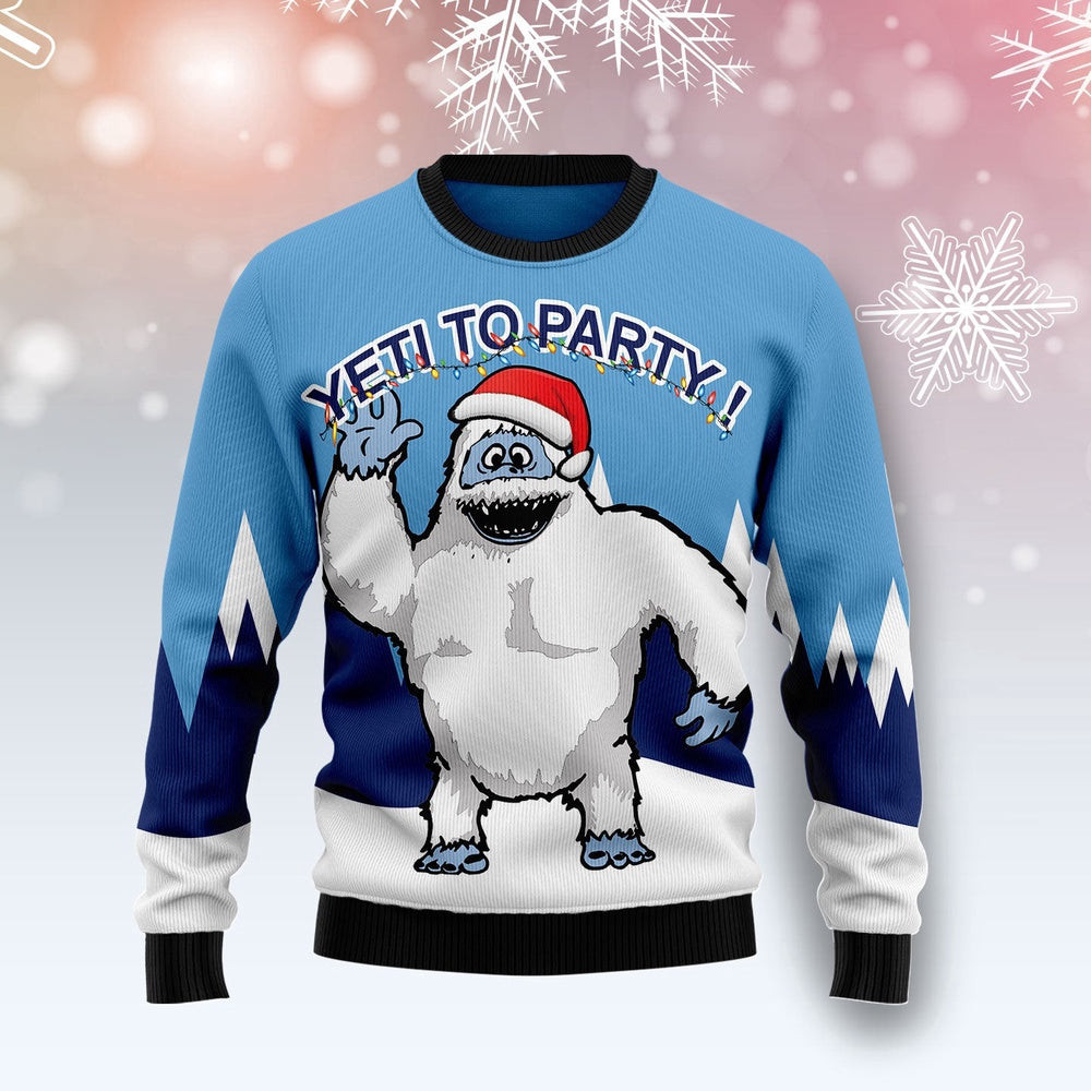 Funny Christmas Sweater Bigfoot Party Ugly Christmas Sweater Holiday Gift Ideas