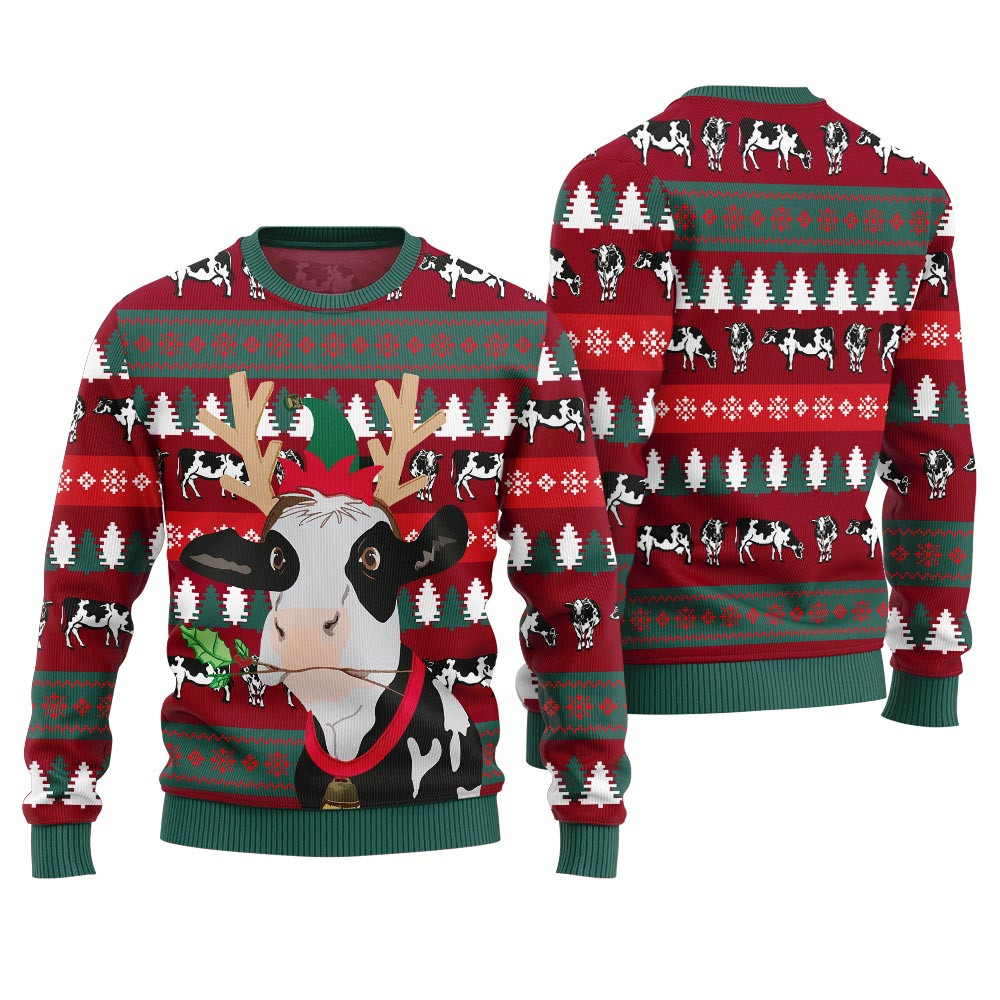 Funny Christmas Sweaters Jingle Bell Cow Exclusive Christmas Sweater Merch Gift Edition