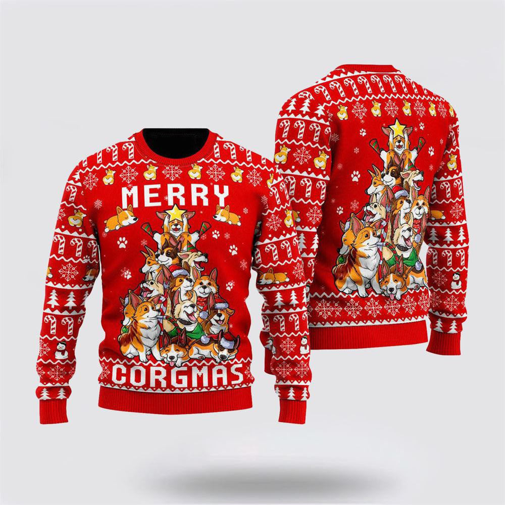 Funny Corgi Merry Corgmas Ugly Christmas Sweater Christmas Gift For Dog Love