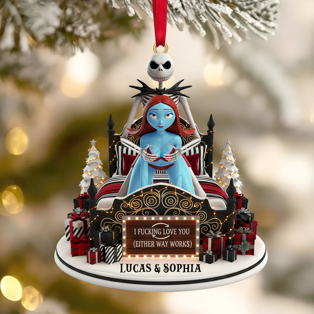 Funny Couple Ornament - Personalized Gift For Spooky Couple Christmas Ornament - Holiday Season Gift Idea