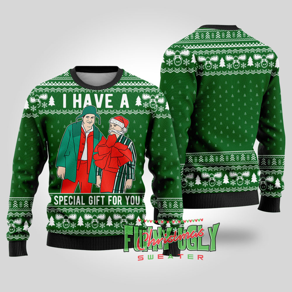 Funny Cousin Eddie National Lampoon Christmas Sweater Forest Green Cute Christmas Sweatshirt for Holiday Spirit