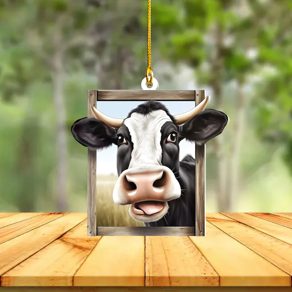 Funny Cow Ornament Cow Car Ornament Cow Christmas Ornament Cow Farmhouse Ornament Cow Farmer Ornament Cow Lovers Gift