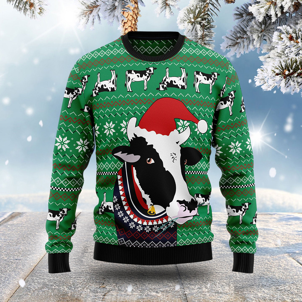 Funny Cow Ugly Christmas Sweater Animal Clothing Xmas Gifts For Cow Lovers