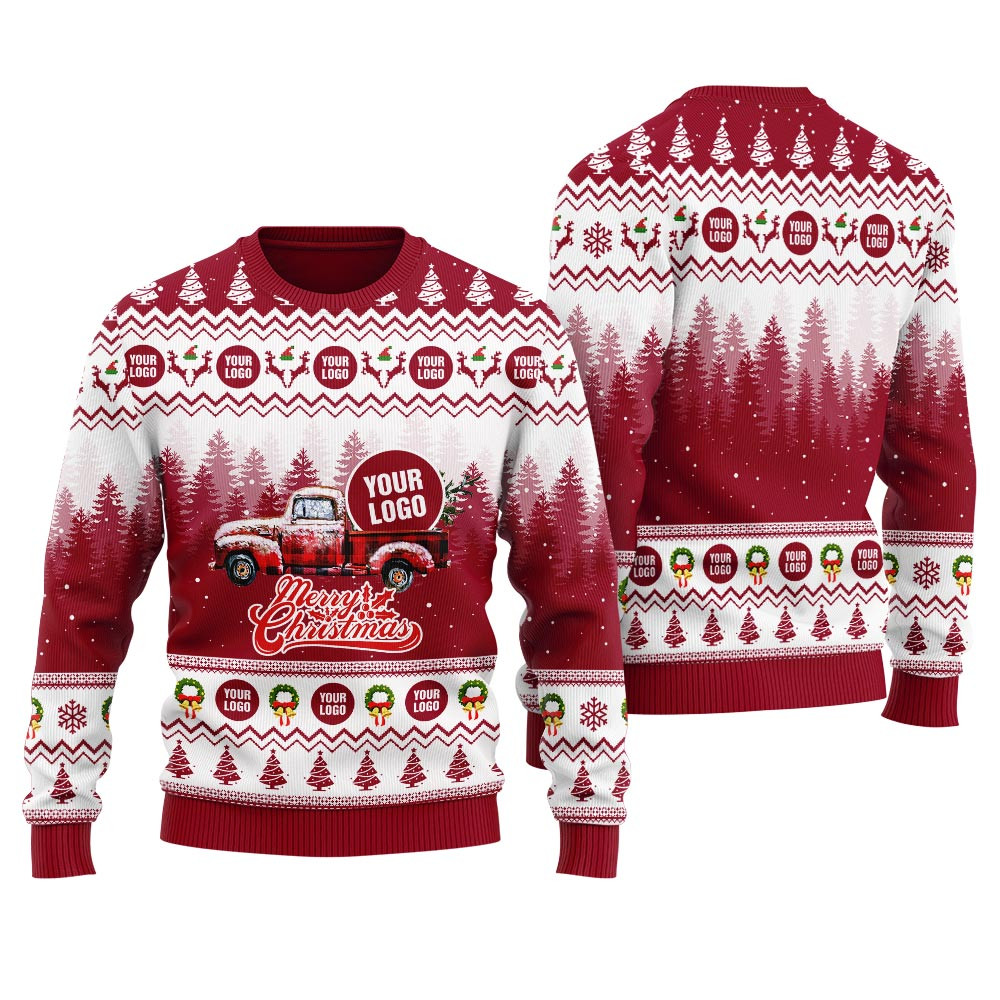 Funny Cusom Logo Ugly Christmas Sweater Comfortable Holiday Sweater for Chilly Nights