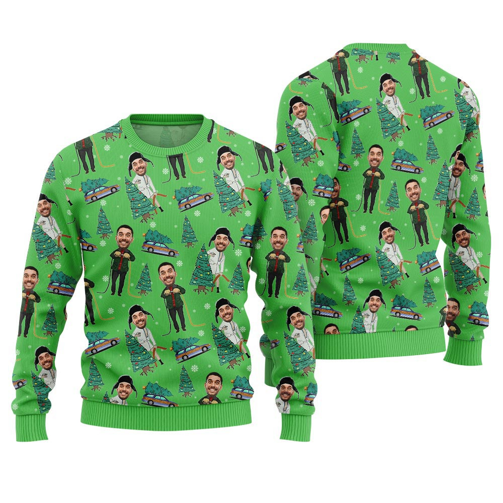 Funny Custom Face Clark Griswold Christmas Sweater For Men Christmas Sweaters For Men And Women