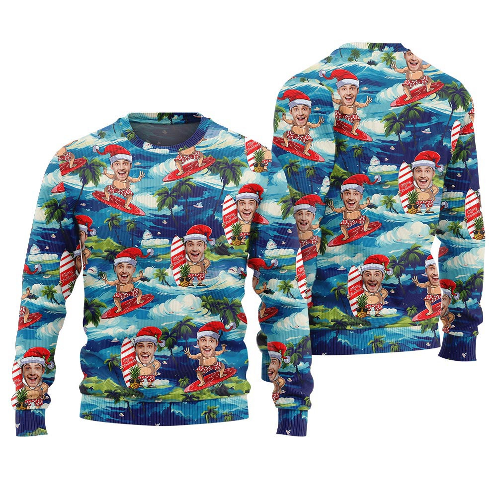 Funny Custom Face Sweater For Holiday Best Ugly Sweaters For Christmas