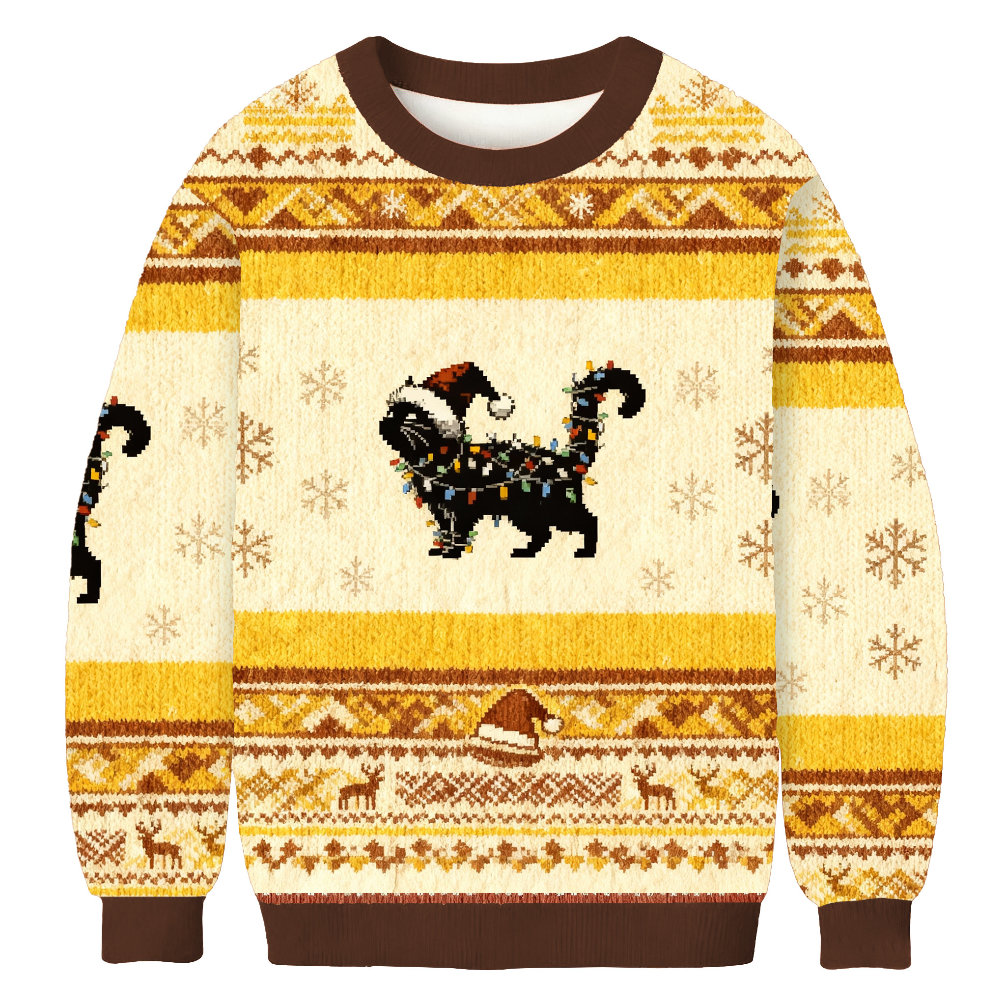 Funny Cute Cat Christmas Ugly Sweater Holiday Clothing Christmas Gifts For Cat Lover