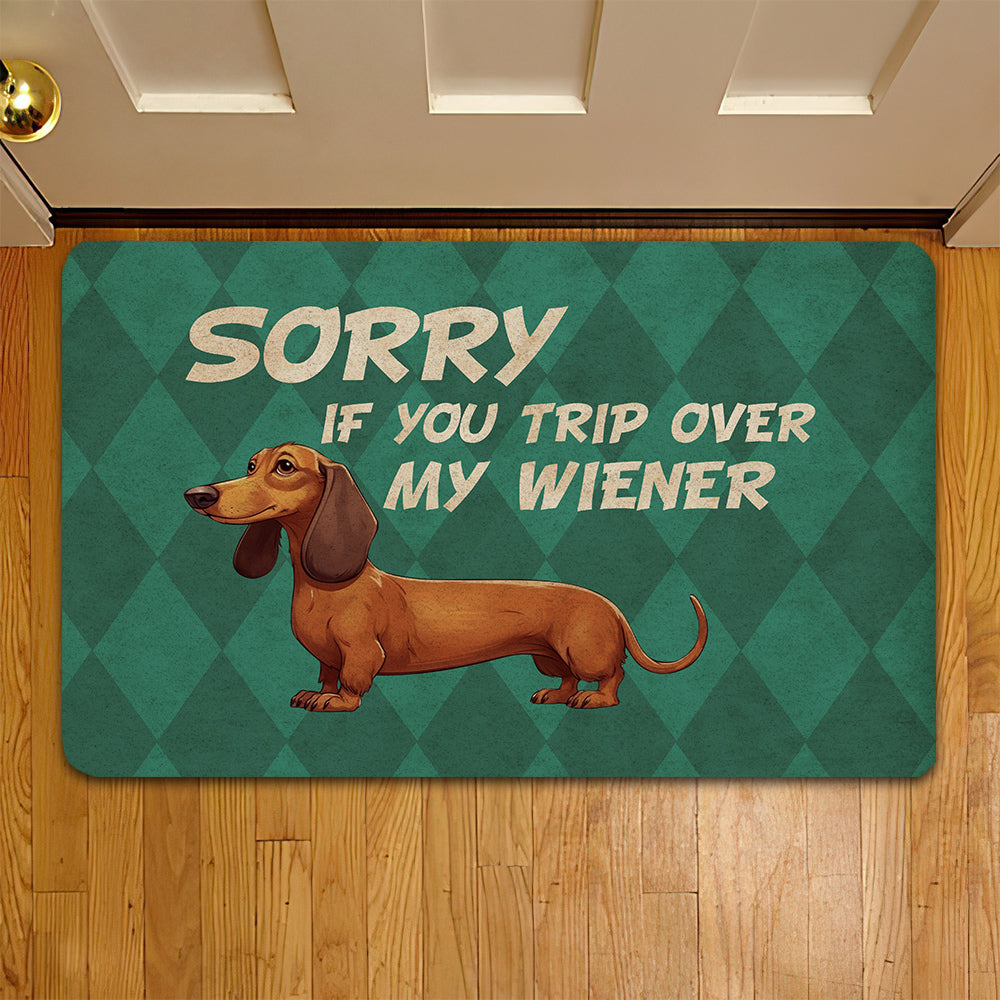 Funny Dachshund Dog Doormat Sorry If You Trip Over My Doormat Gift For Dachshund Lovers Home Decor Housewarming Gift Dog Welcome Mat