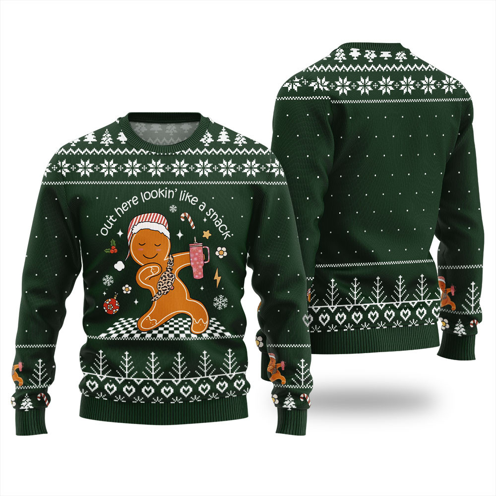 Funny Dancing Gingerbread Christmas Sweater Special Merch Gift Idea for Festive Celebrations
