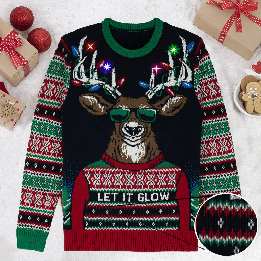 Funny Deer Ugly Christmas Sweater Holiday Sweater Gift For Friends