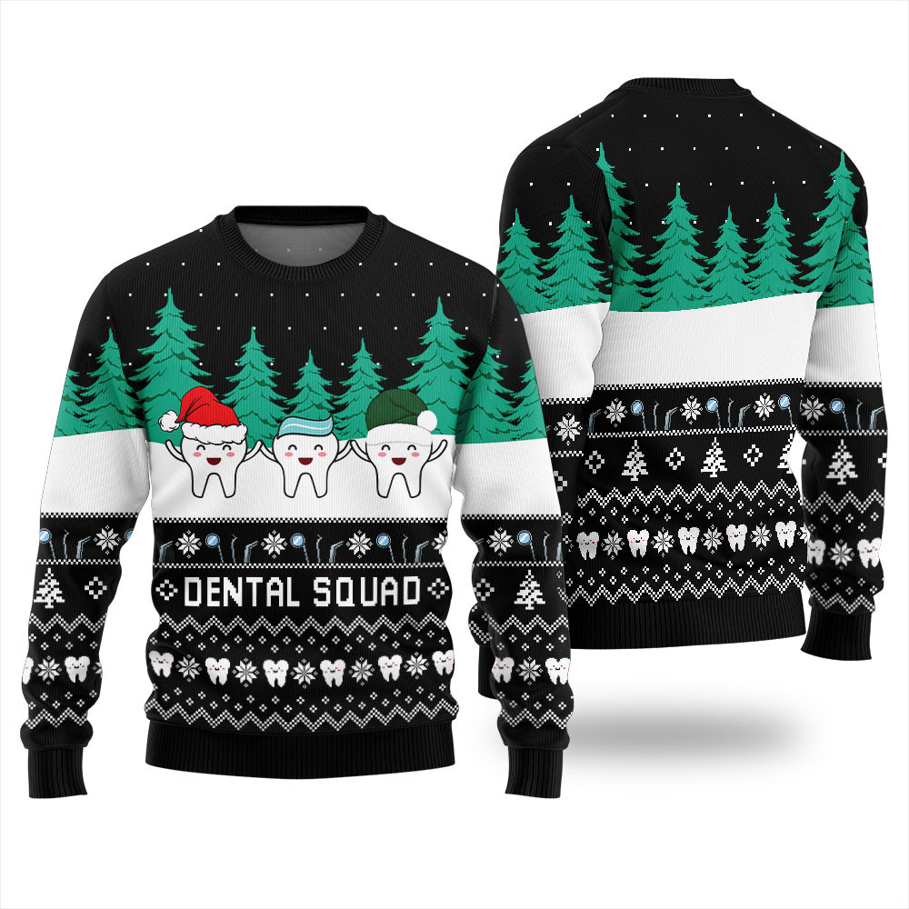Funny Dental Squad Christmas Sweater For Adults Thoughtful Winter Gift Merch for Special Moments