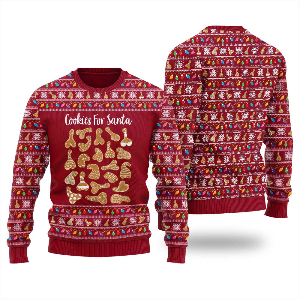 Funny Dick Cookies Christmas Sweater For Women Custom Holiday Sweater Merch That Warms the Heart
