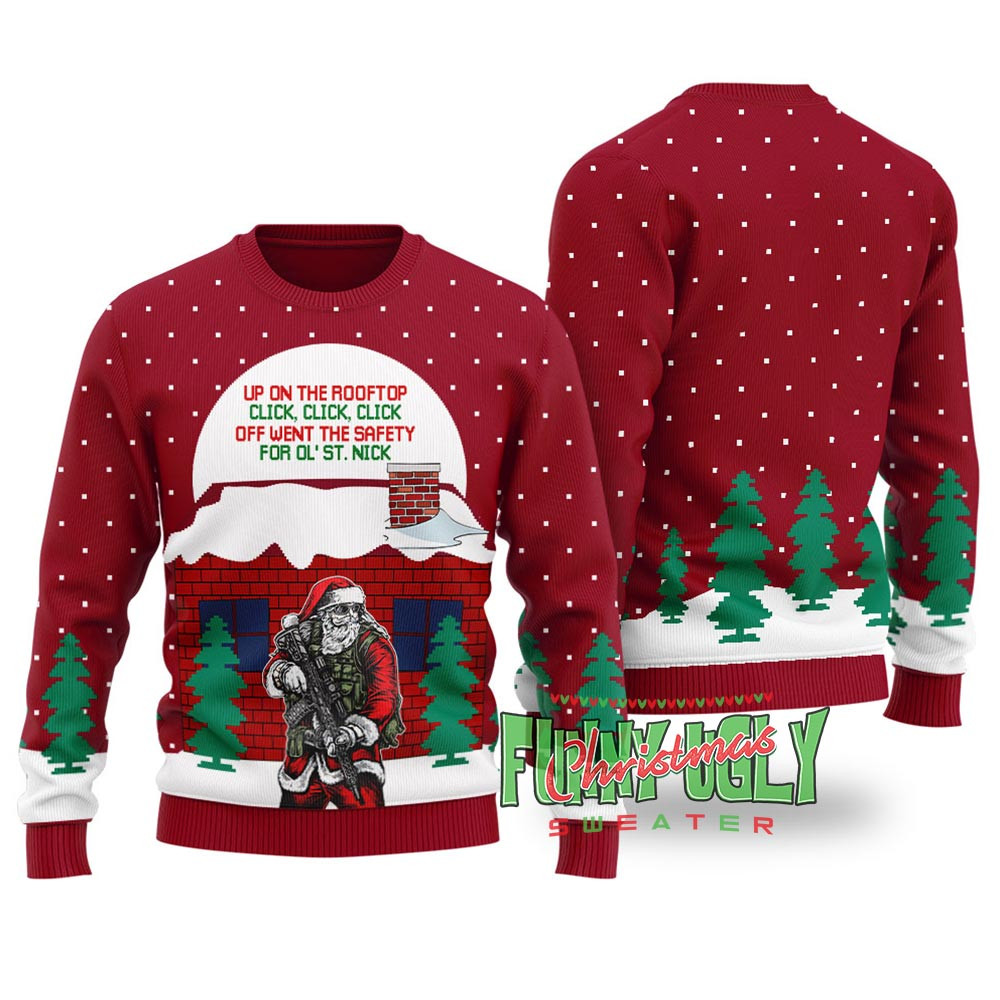 Funny Dirty Santa Ugly Christmas Sweater Cardinal Red Lovely Merch Gift for Cozy Winter Nights