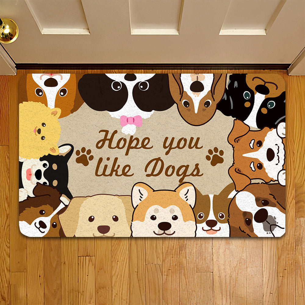 Funny Dog Doormat Hope You Like Dogs Dog Doormat For Home Decor Housewarming Gift Welcome Mat Gift For Dog Lovers