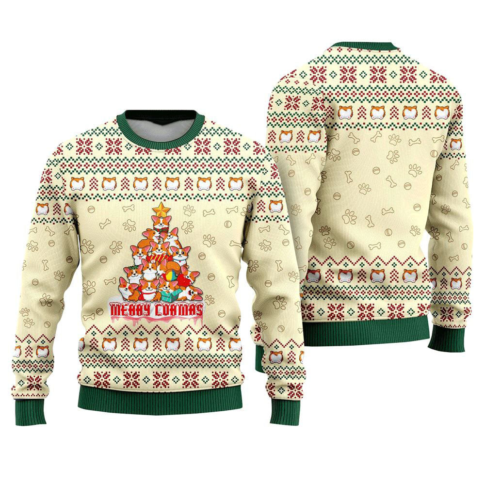 Funny Dog Merry Corgmas Tree Ugly Christmas Sweater Christmas Gift For Dog Love