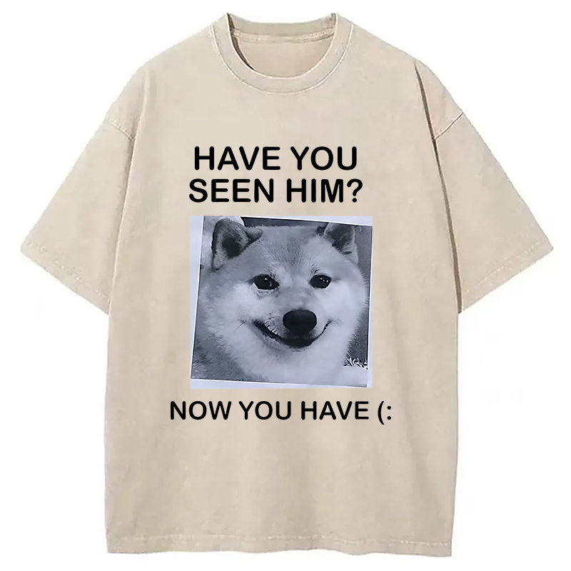 Funny Dog Washed T-Shirt Unique Aesthetic Fashion Tee Gifts For Best Friend