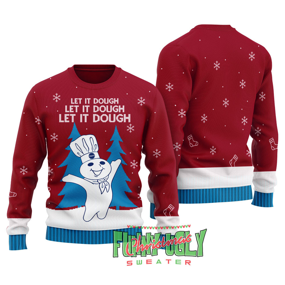 Funny Doughboy Ugly Sweaters Cardinal Red Trending Christmas Merch Gift 2025 Collection