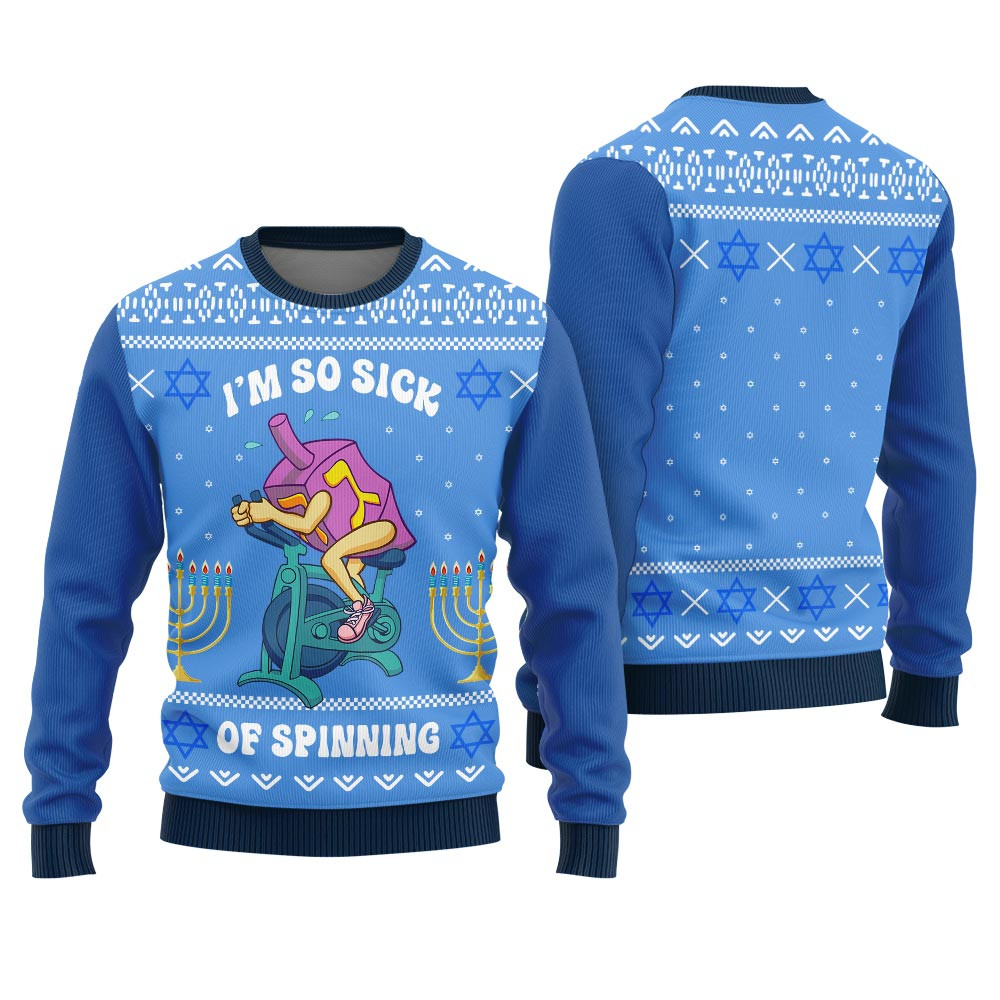 Funny Dreidel Ugly Hanukkah Sweater Exclusive Christmas Sweater Merch Gift Edition