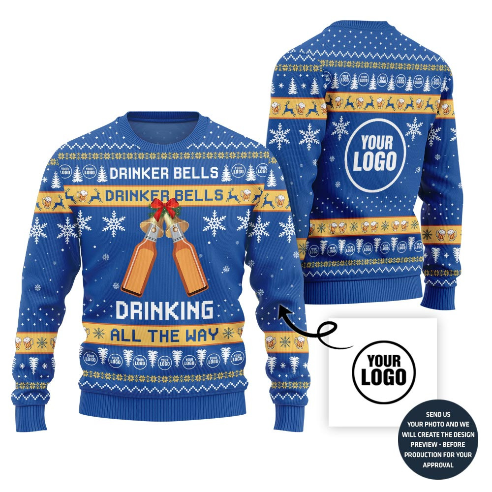 Funny Drinker Bells Sweater Thoughtful Winter Gift Merch for Special Moments