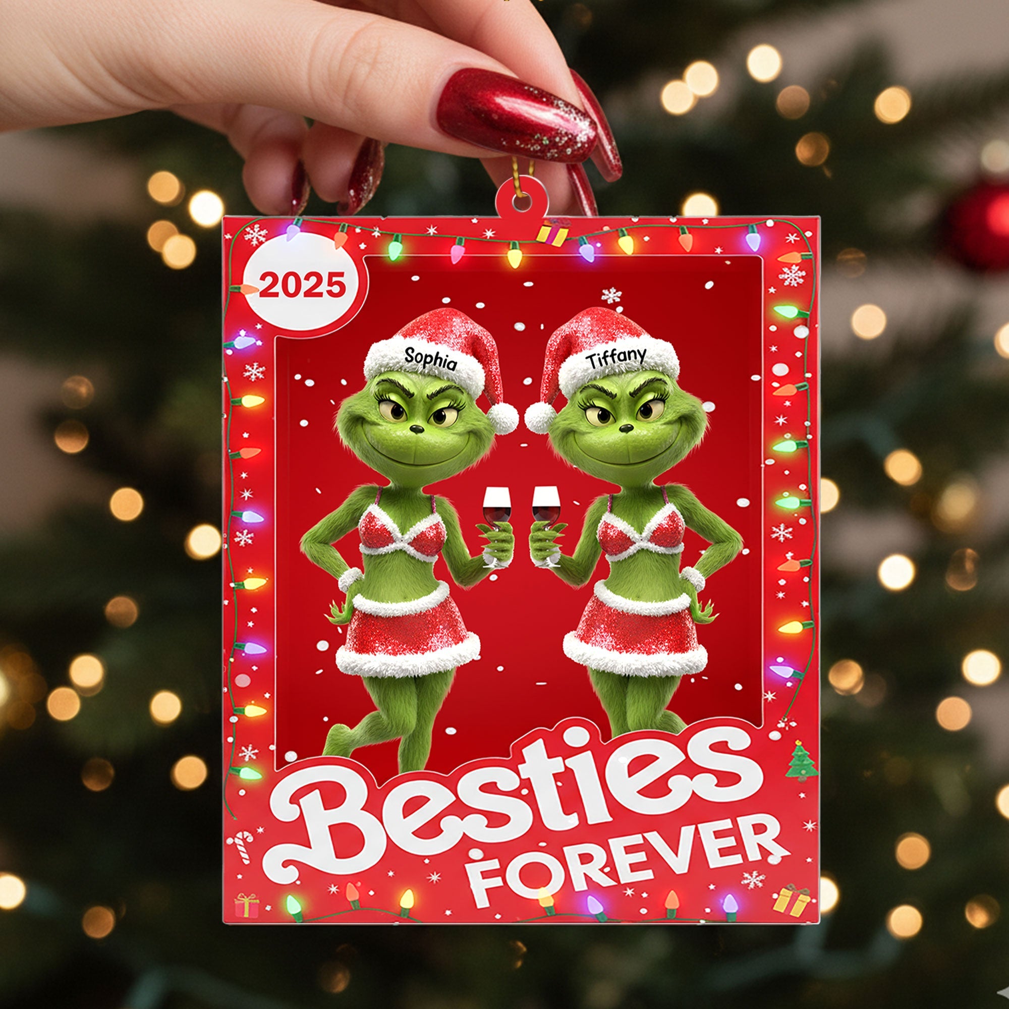 Funny Drinking Friend Ornament - Personalized Gifts For Friends - Xmas Home Decoration Gift