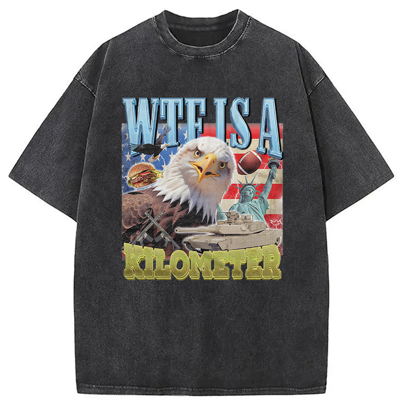 Funny Eagle Meme Washed T-Shirt Funny Graphic Gift For Friends Gifts For Besties