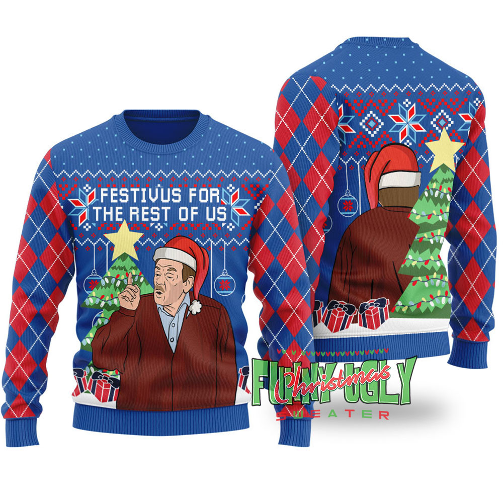 Funny Festivus For The Rest Of Us Seinfeld Christmas Sweater Royal Lovely Merch Gift for Cozy Winter Nights