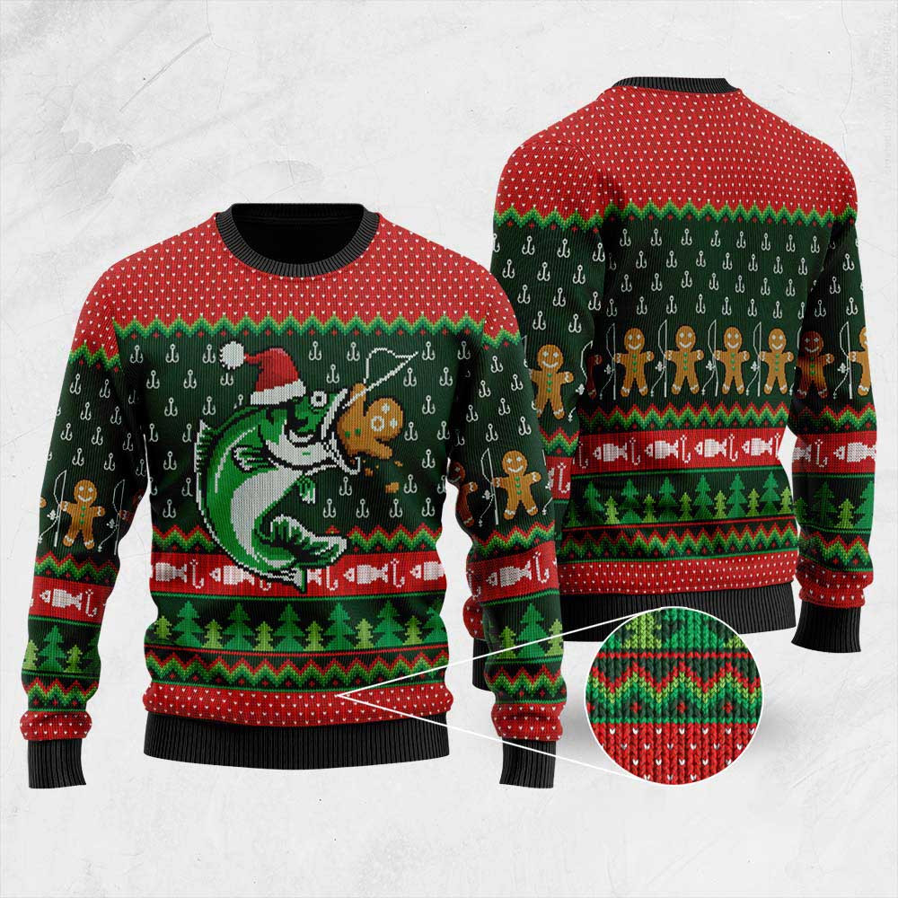 Funny Fishing Ugly Christmas Sweater Christmas Sweater For Men Women Holiday Merch That Makes a Perfect Christmas Gift