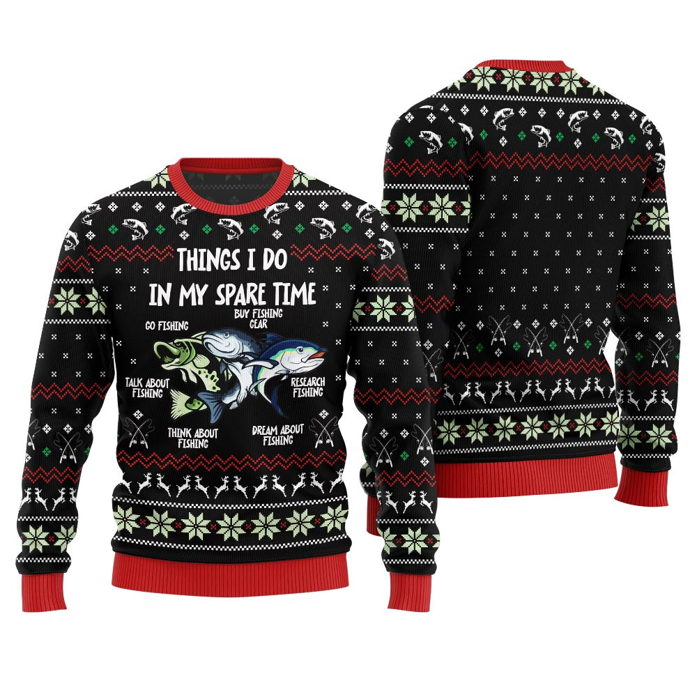 Funny Fishing Ugly Christmas Sweater Perfect Merch Gift for the Christmas Season