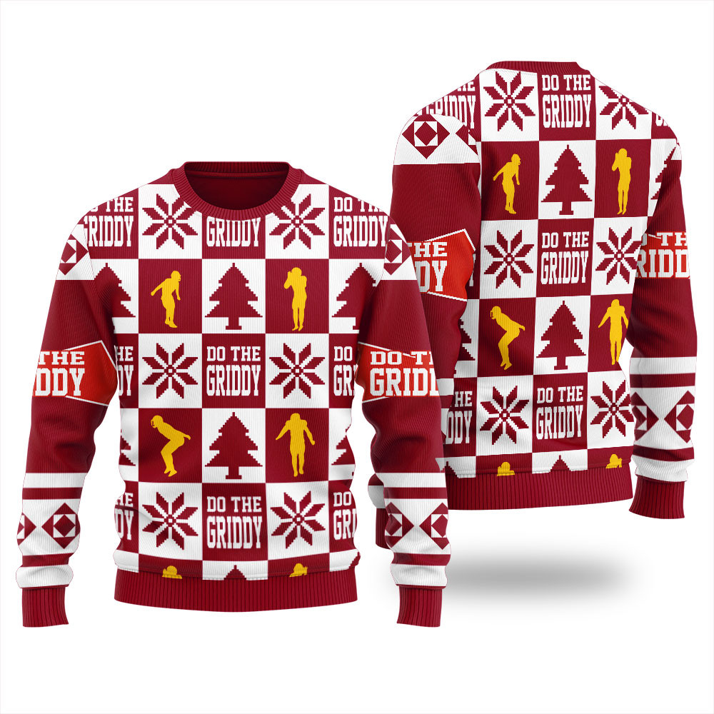 Funny Football Do The Griddy Dance Womens Ugly Christmas Sweater Classic Holiday Sweater for Festive Looks